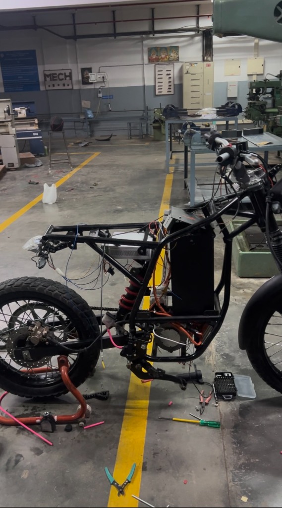 Motorcycle Build in Workshop